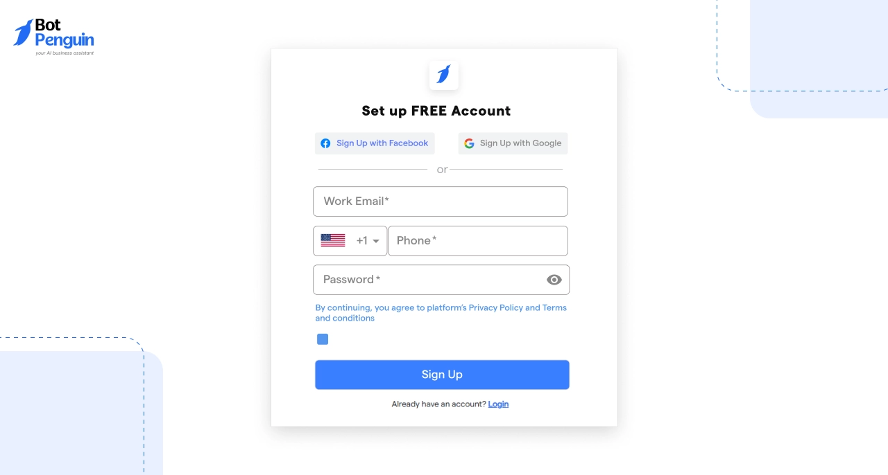 Sign Up for BotPenguin